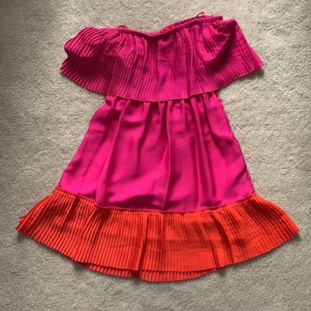 Pleated Strapless Dress